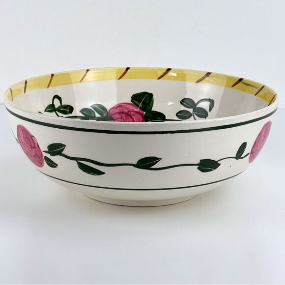 Pennsylvania Folk Art Dutch Mixing Salad Bowl Hand-Painted Vintage made In Japan - Picture 3 of 8